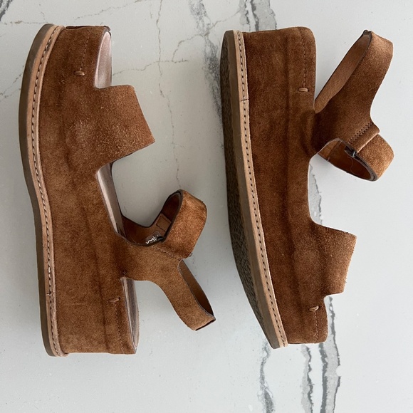 Italeau Handmade Platform Ankle Sandals Sz 38 - Picture 4 of 10